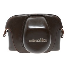 Minolta 35mm vintage film camera antique leather ever ready case