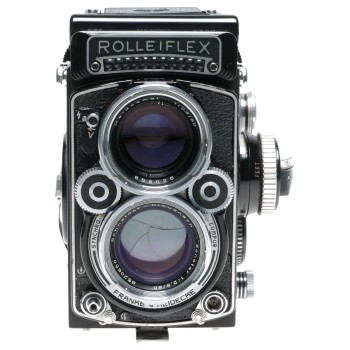 Rolleiflex 2.8F Nr.2405010 Model K7F TLR Camera Leather Case Manual