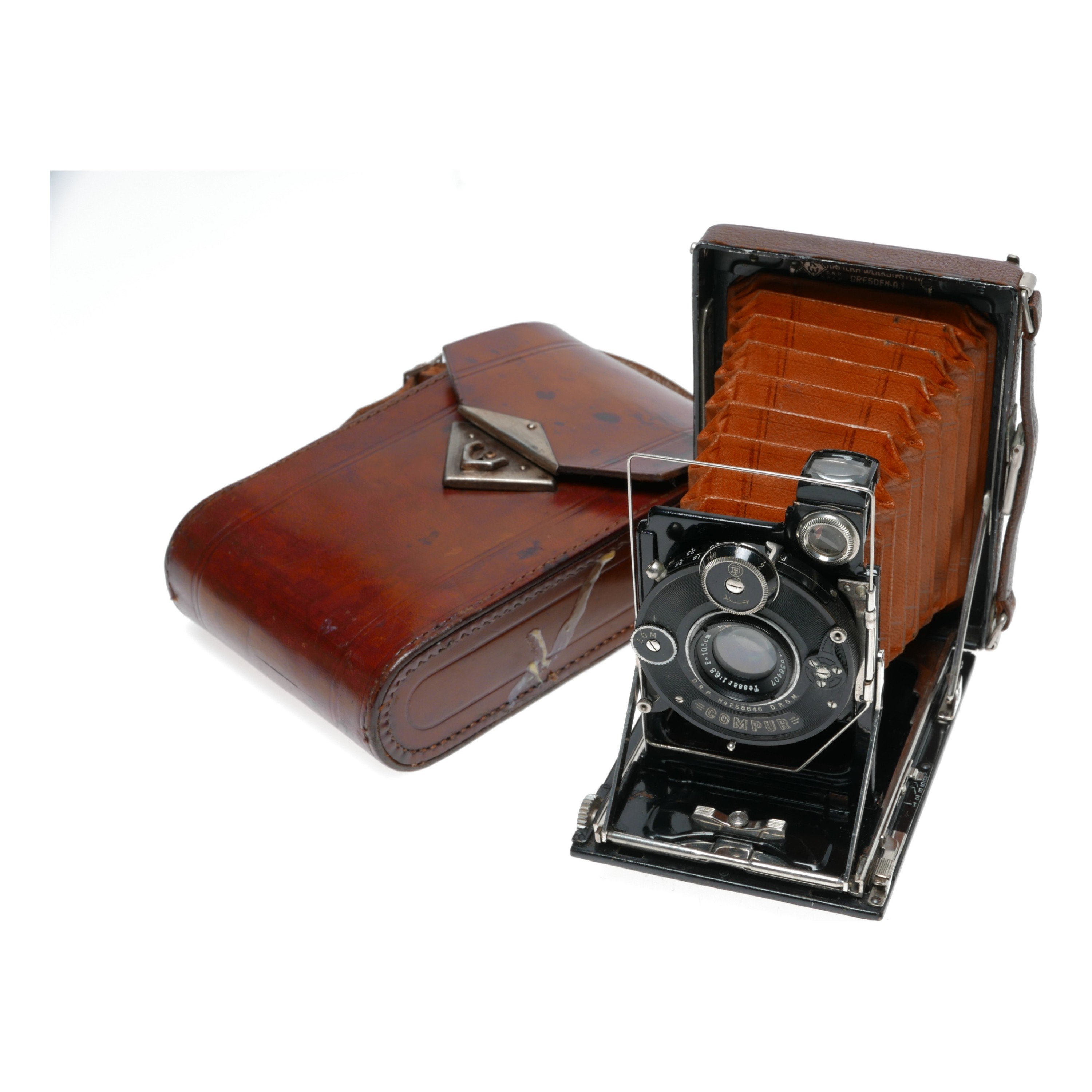 KW Patent Etui Luxus 6.5x9 Camera Carl Zeiss Tessar 1:6.3 fu003d10.5cm