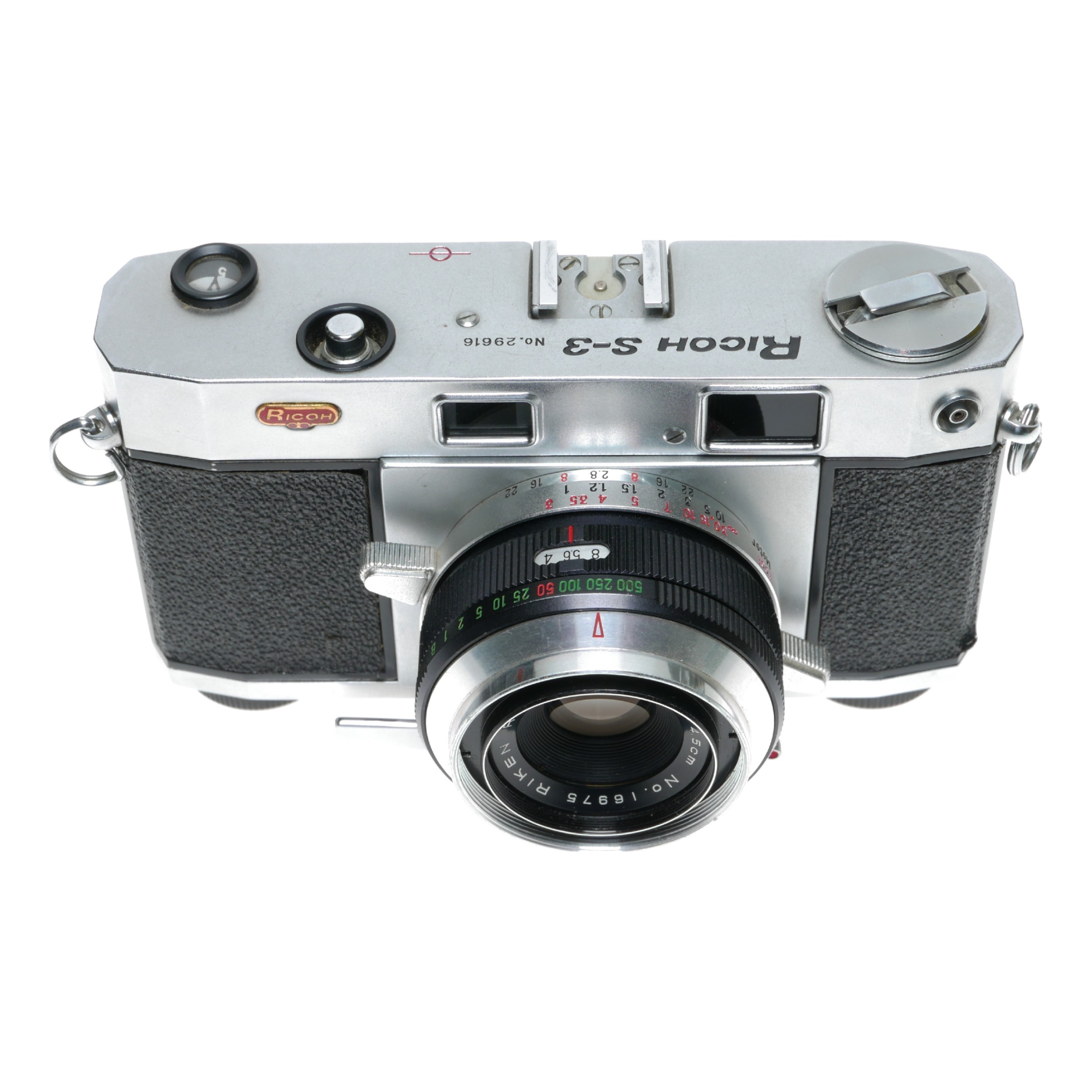 Ricoh S-3 35mm Film Rangefinder Camera Riken 1:2.8 f=4.5cm