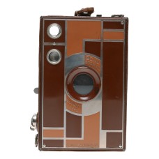 Kodak No.2A Beau Brownie Tan 116 Film Box Camera Art Deco