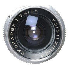 Voigtlander Skoparex 3.4/35 Ultramatic Camera Lens Y Filter Hood