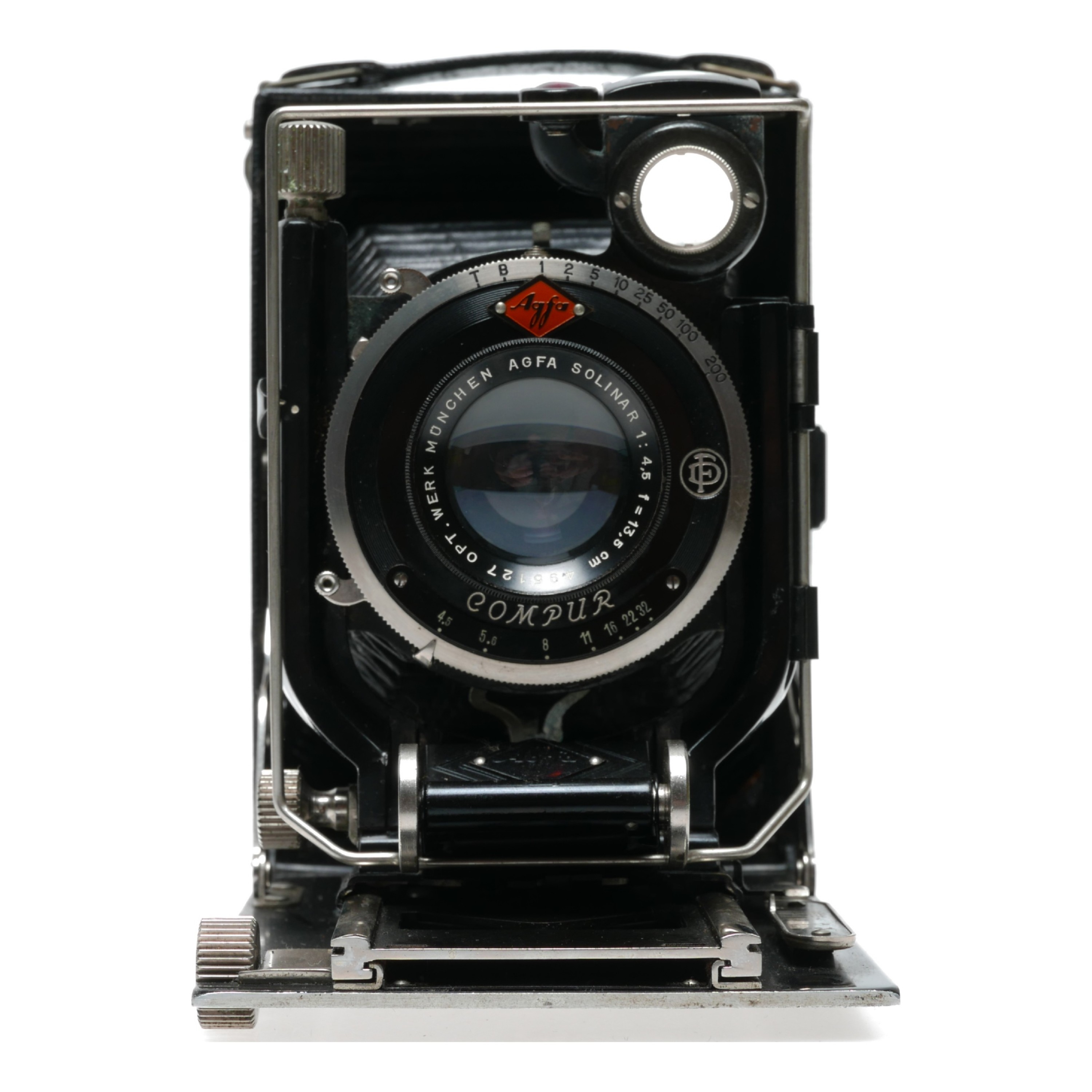 Agfa Isolar Folding 9x12 Plate Film Camera Solinar 1:4.5 fu003d13.5cm