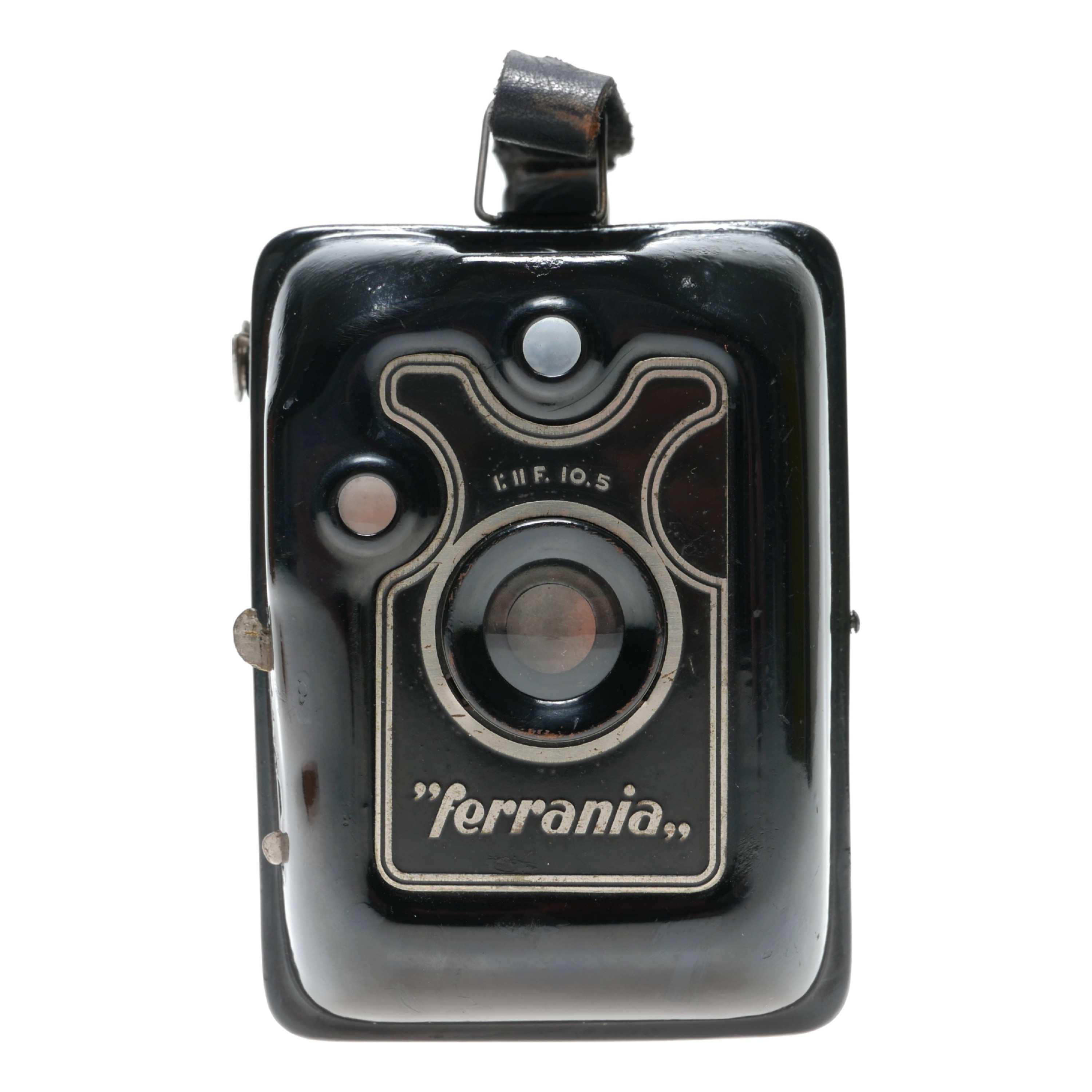 vertel het me aanvaardbaar iets Ferrania CHF 10.5 Box Type 120 Film 6x9 Bakelite Camera