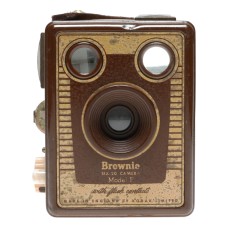 Kodak Brownie Six-20 Model F Box Camera with Flash Contacts