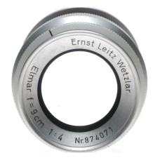 4/90 Elmar silver m39 screw mount Leica f4 vintage f=90mm lens