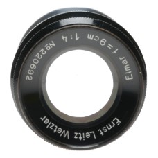 Elmar 4/90mm portrait lens bakelite keeper rare f=9cm Black Paint  caps