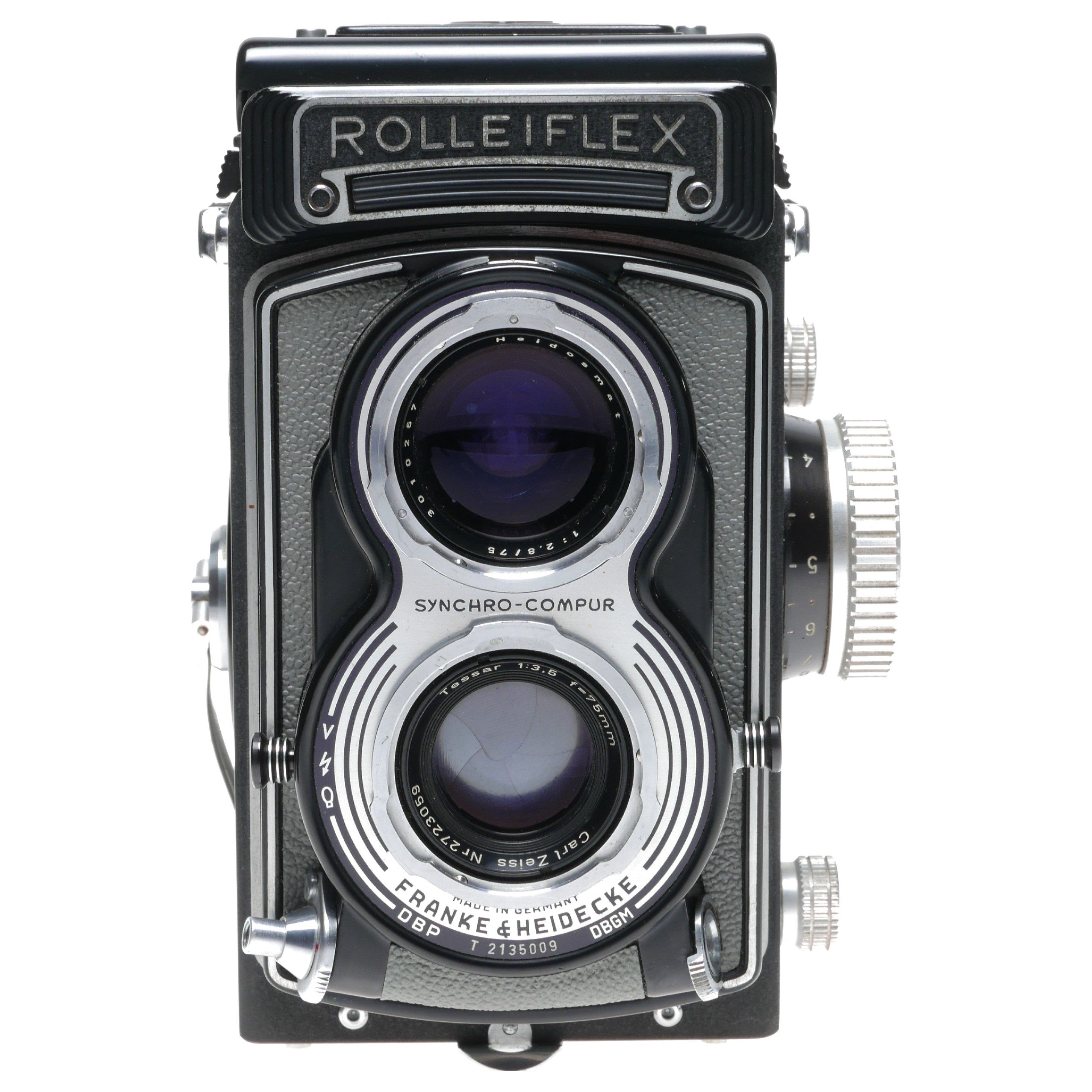 Rolleiflex T Model 1 Grey TLR Film Camera Carl Zeiss Tessar 1:3.5/75