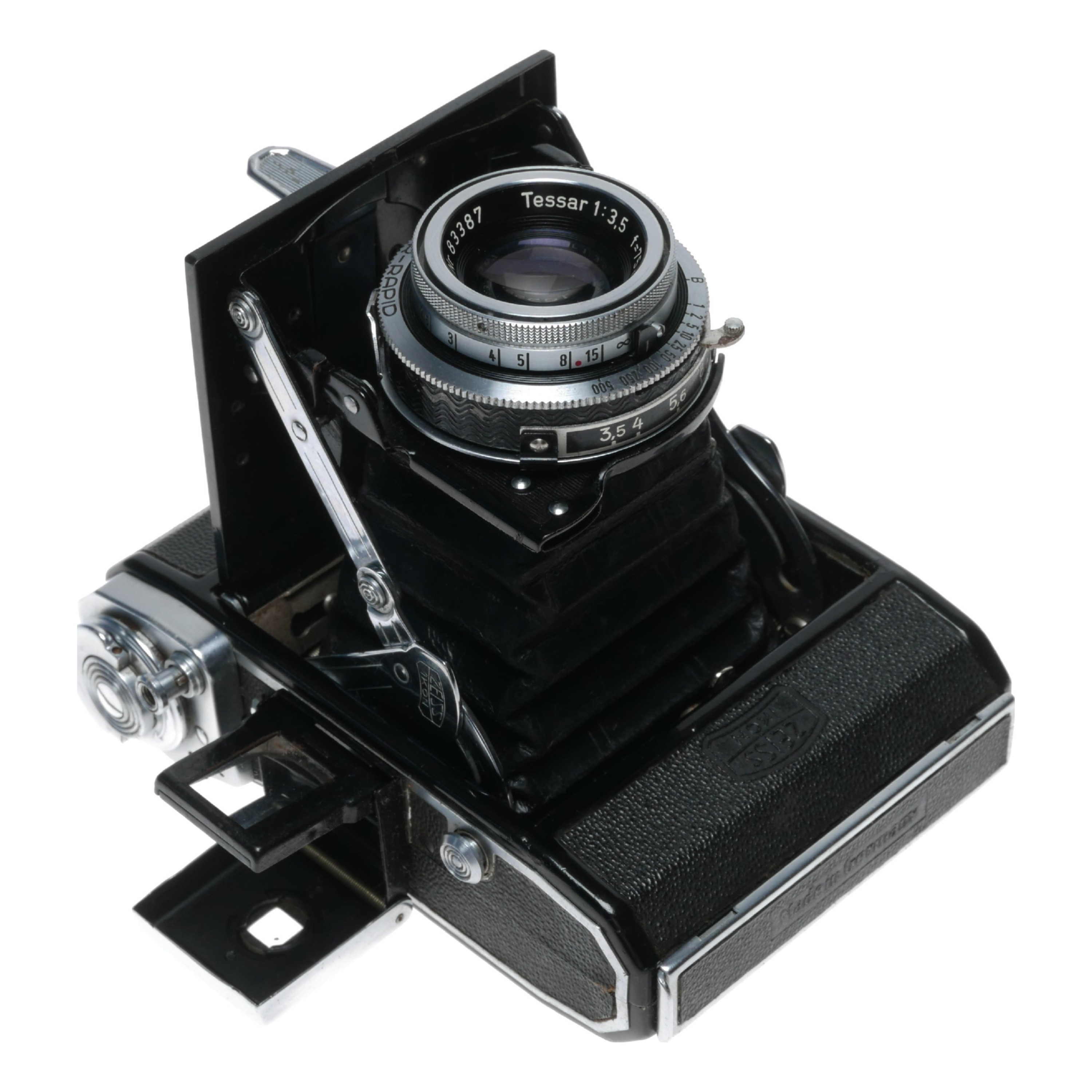 Zeiss Ikon Ikonta A 521 Vertical Folding Camera Opton Tessar 1:3.5 fu003d75mm