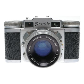 Braun Paxette II 35mm Film Camera Roeschlein Kreuznach E-Luxon 1:2/50mm