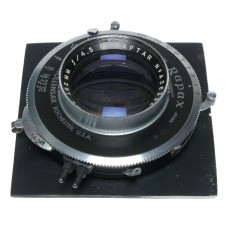 Wollensak Raptar 162mm f/4.5 Rapax Shutter Large Format Camera Lens