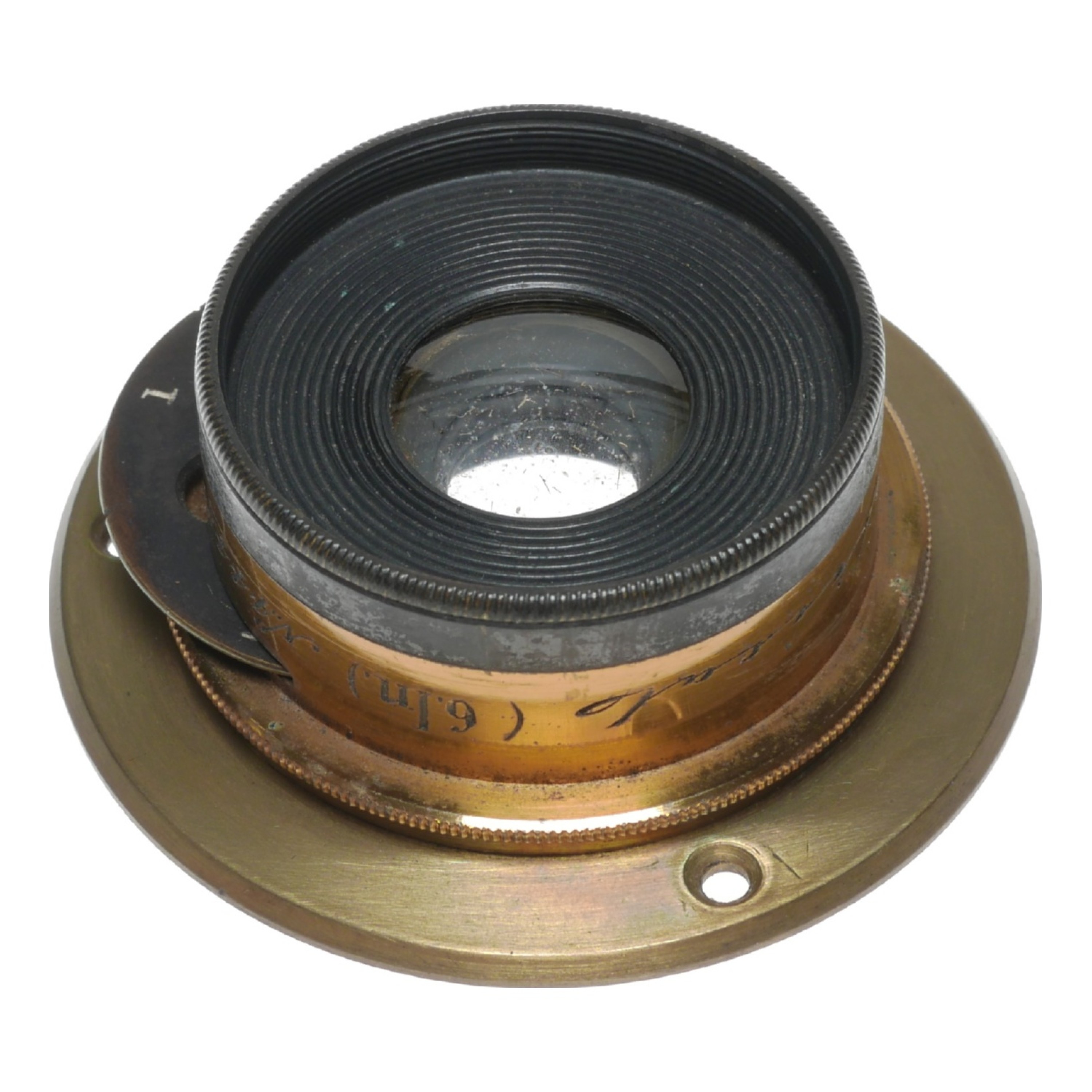 Ross London No.4 Symmetrical 6 In. Wide Angle Brass Camera Lens