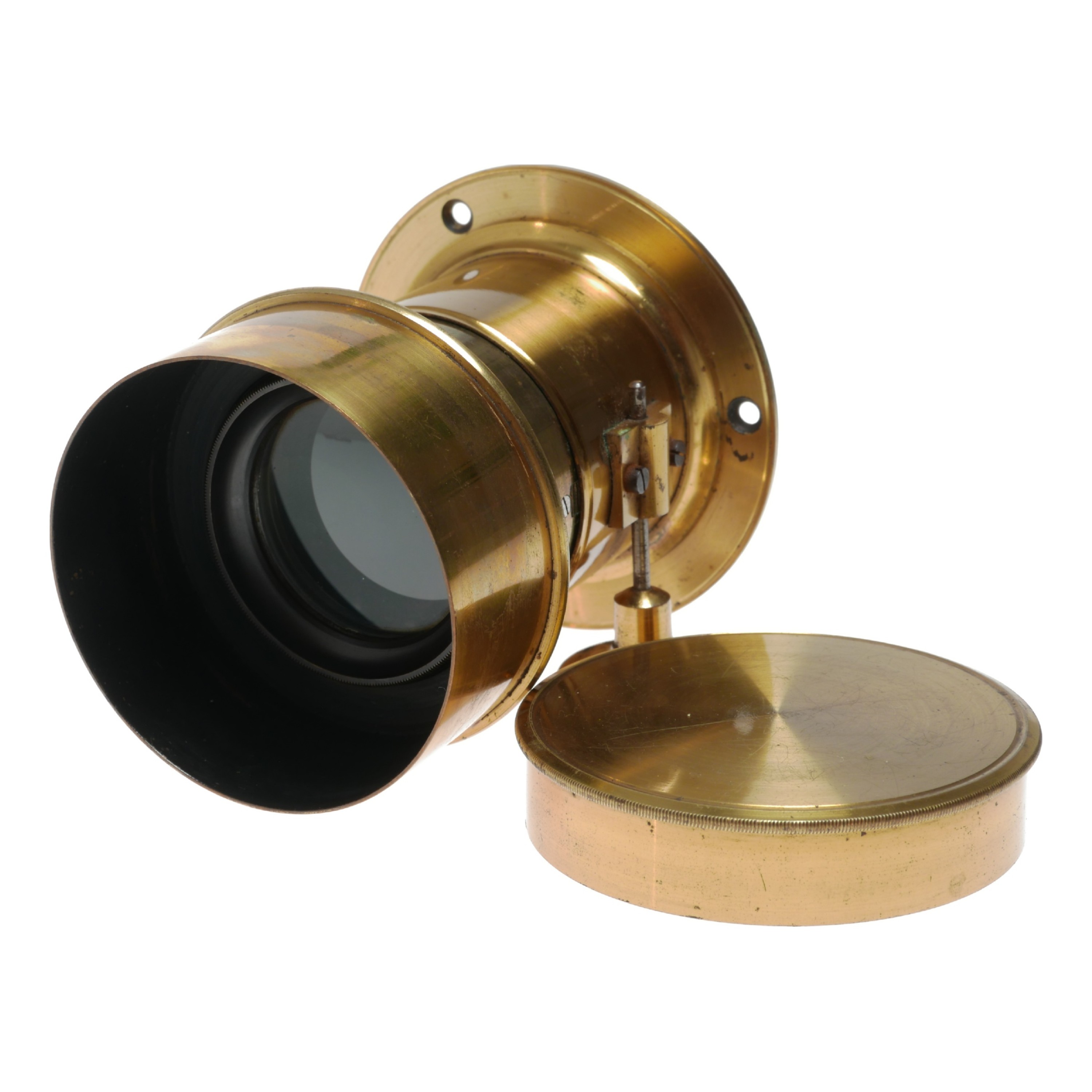 Vintage Brass Lens Film Plate Box Bellows Camera Photography