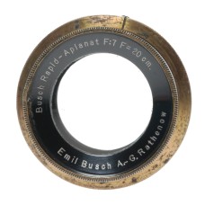 Busch Rapid Aplanat F.7 F=20cm Brass Large Format Camera Lens