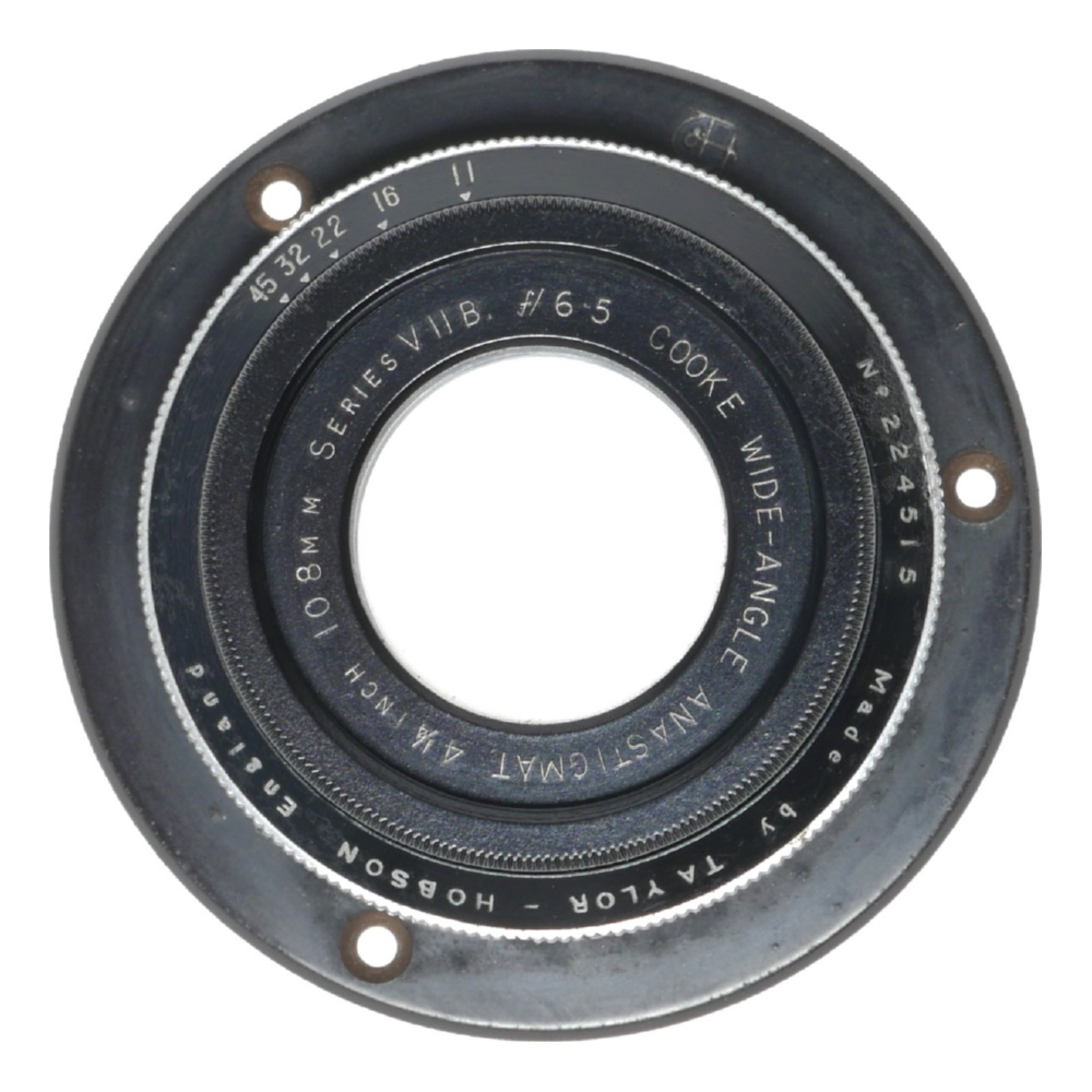 Cooke Wide-Angle Anastigmat 4 1/4 Inch 108mm Series VIIB f/6.5 Lens