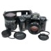 Nikon F-401 AF Quartz Date Film SLR Camera 1.4/50mm 3.5-4.5/28-85mm Zoom Lens