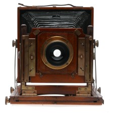 Wood Antique Field Camera Brass Lens Cut Sheet Film Backs