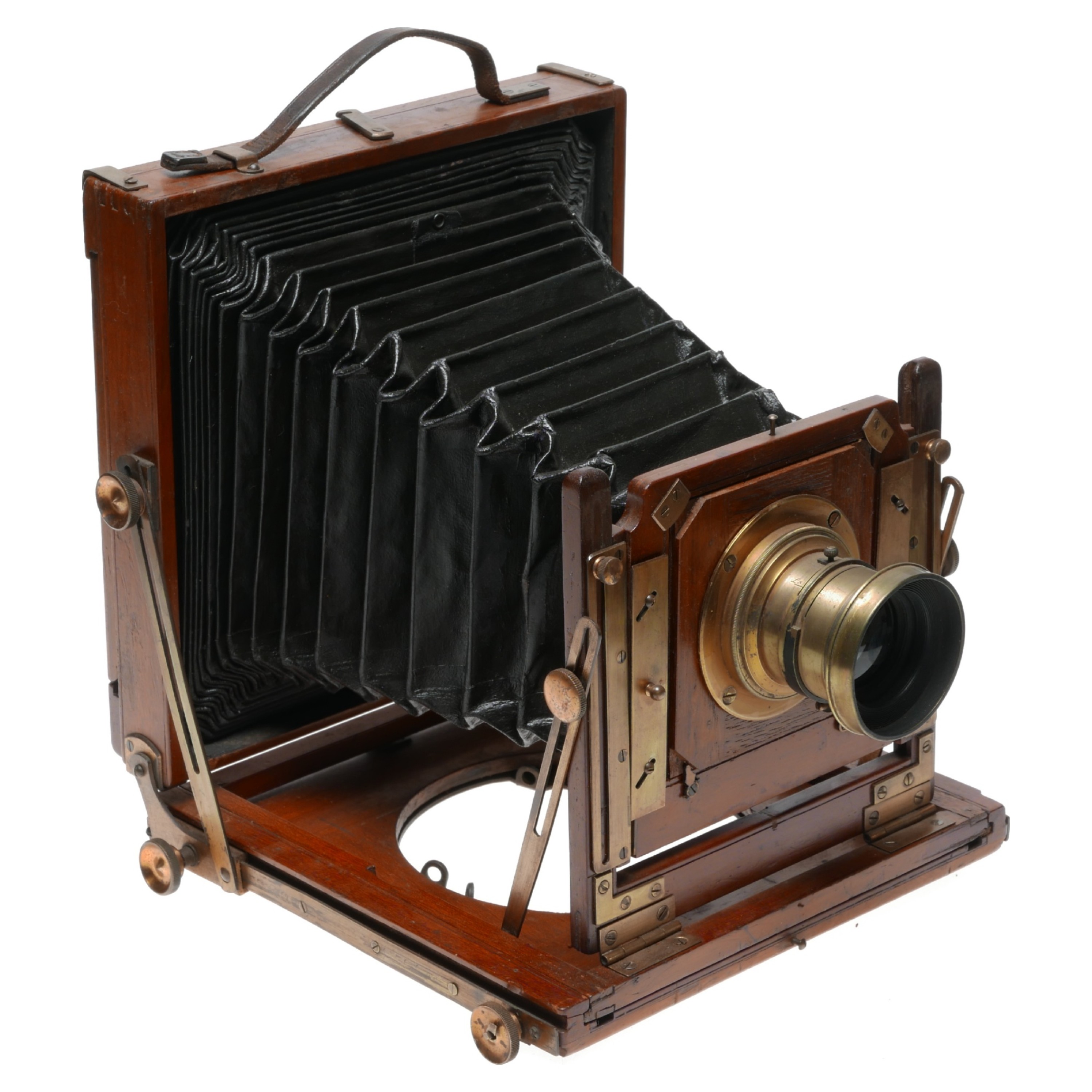 Wood Antique Field Camera Brass Lens Cut Sheet Film Backs - Vintage ...