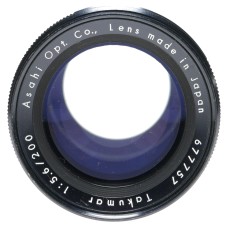 Asahi Takumar 5.6/200mm Telephoto Pentax Camera Lens Shade Hood