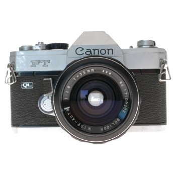 Canon FT QL 35mm SLR Camera Soligor Wide-Auto 1:2.8 35mm Lens