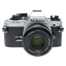 Nikon FG-20 35mm SLR Camera Lens Nikkor 1.8/50 Lens