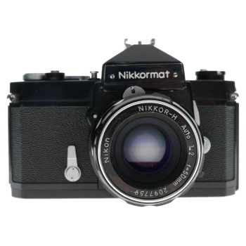 Nikkormat FTN Black 35mm SLR Film Camera Nikkor-H Auto 2/50mm