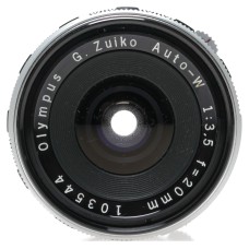 Olympus G.Zuiko Auto-W 1:3.5 f=20mm Pen F/FT/FV Camera Wide Lens