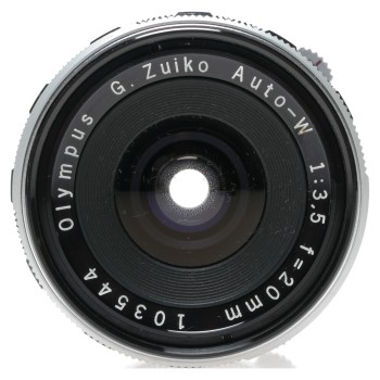 Olympus G.Zuiko Auto-W 1:3.5 f=20mm Pen F/FT/FV Camera Wide Lens