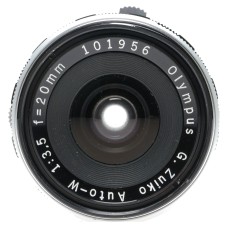 Olympus G.Zuiko Auto-W 3.5/20 Pen-F Half Frame Camera Lens