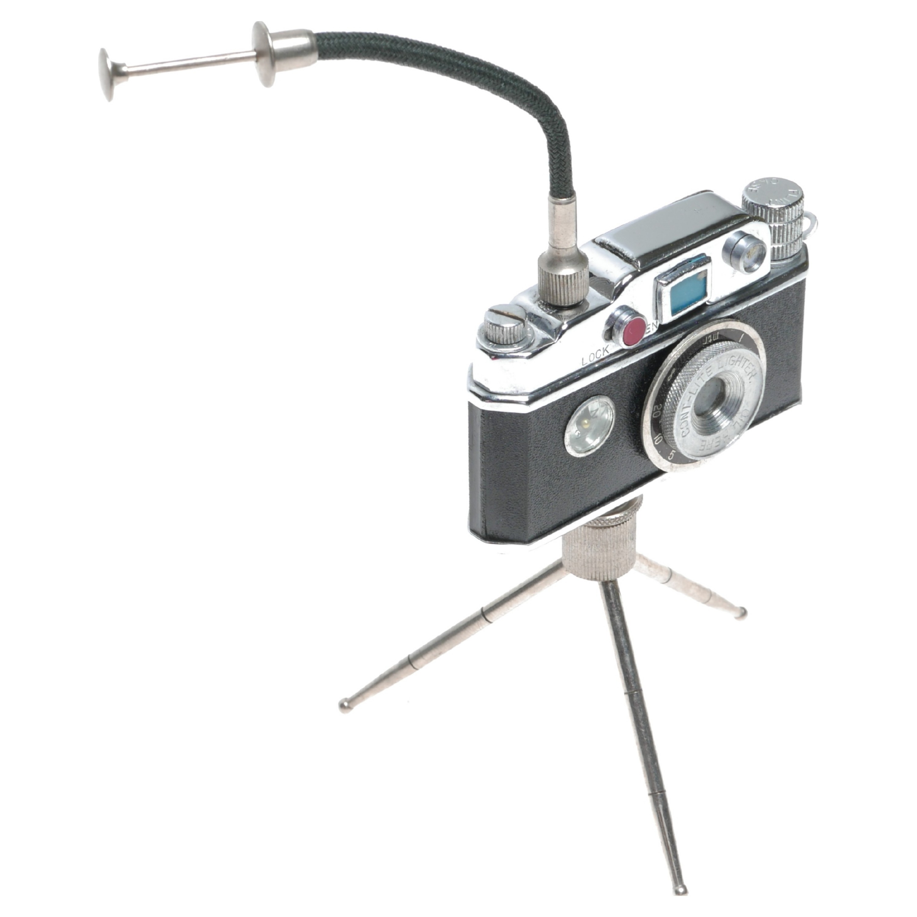 ContLite Vintage Table Lighter Camera Tripod Release Box Occupied