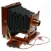Optimus folding wooden film plate camera Cooke ser III lens