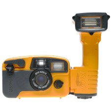 Sea and Sea MX-10 underwater film camera with YS-40 flash in case