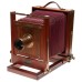 Eastman Kodak 5x7 wooden field red bellows vintage camera brass lens