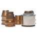 Brass microscope vintage full set of brass lenses wood case