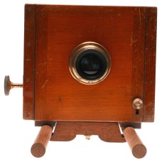 Watson and Sons half plate vintage wood bellows rail camera