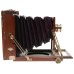 Thornton Pickard Brass lens wooden camera film plates red bellows