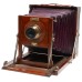 Thornton Pickard Brass lens wooden camera film plates red bellows