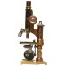 Leitz New York microscope brass vintage 3 objective lenses rare