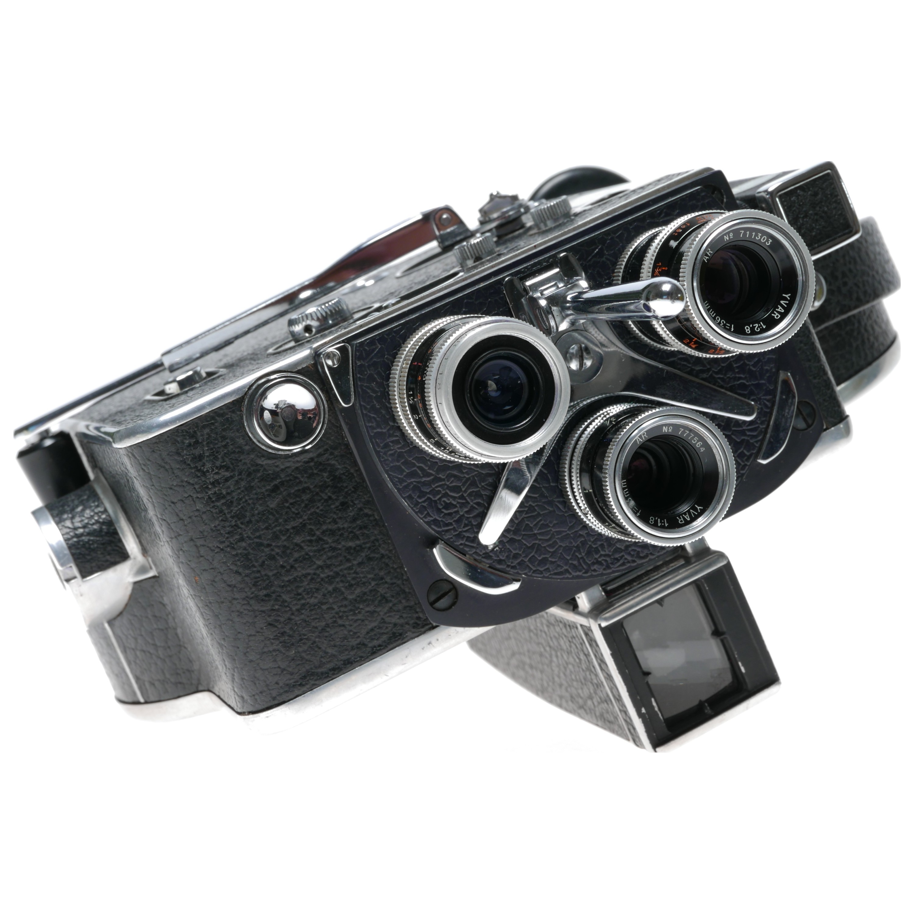 H8 Bolex 8mm film Cine camera 4 Yvar lenses cased manuals