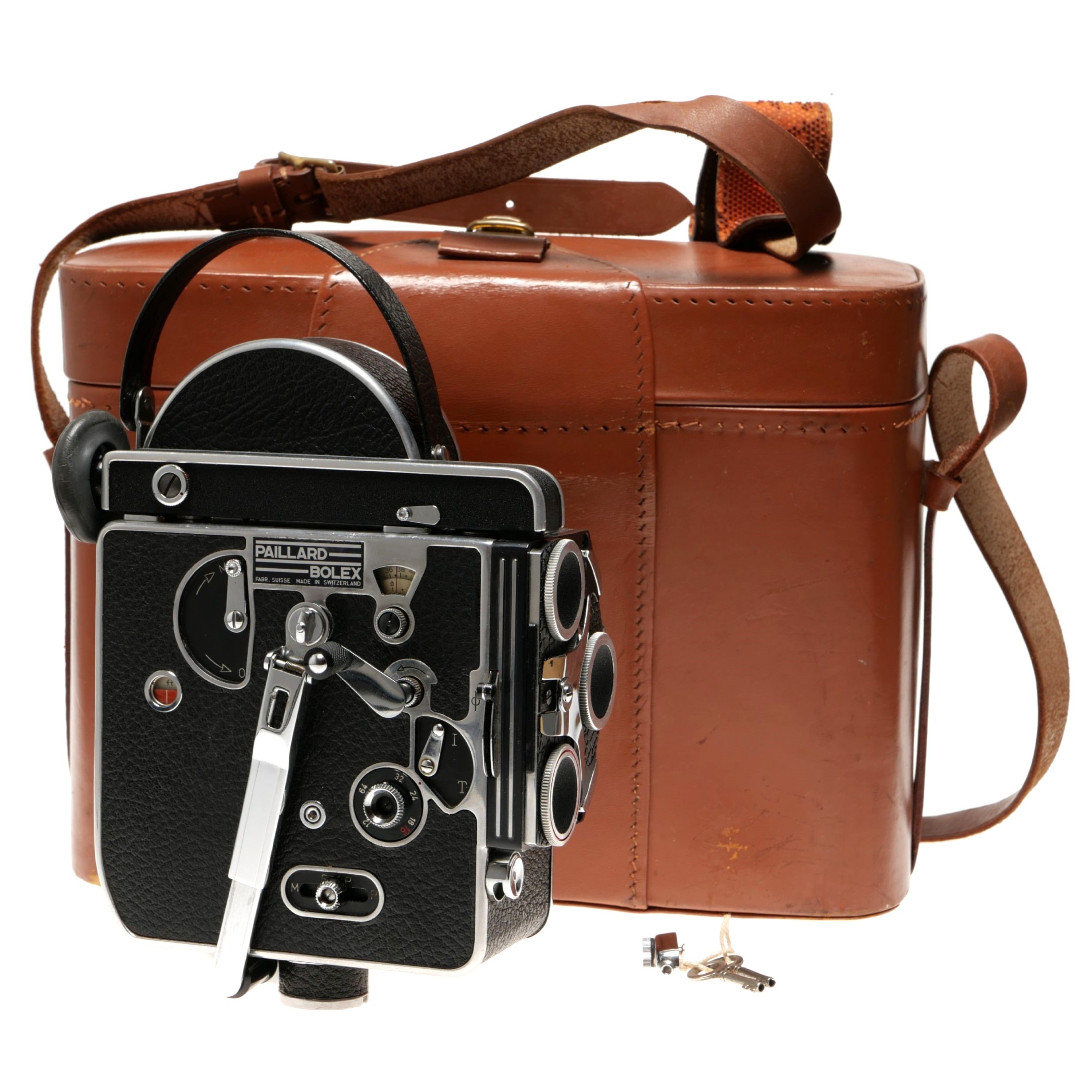 Bolex H16 Reflex 16mm Cine Camera body and Leather Case