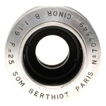 SOM BERTHIOT CINOR B 25mm f/1.9 C-Mount 16mm Cine Lens SOM BERTHIOT CINOR B 25mm f/1.9 C-Mount 16mm Cine Lens