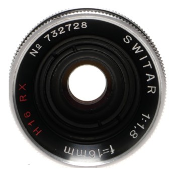 KERN SWITAR 16mm f/1.8 H16 RX C-Mount Wide Angle Cine Lens KERN SWITAR 16mm f/1.8 H16 RX C-Mount Wide Angle Cine Lens