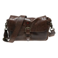 ONA Bowery Leica Camera Bag Brown Leather Red Interior