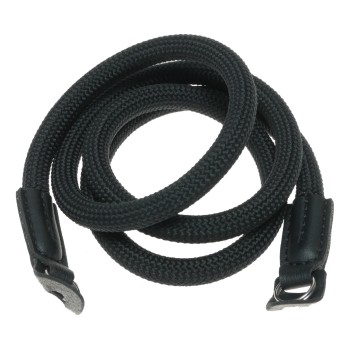 Rope Camera Strap Leica Black Braided Nylon Leather Trim