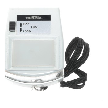 Metrix Lux hand held light exposure f/stop meter vintage case strap