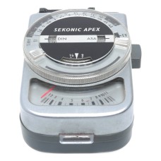 Sekonic Apex hand held light exposure f/stop meter vintage case