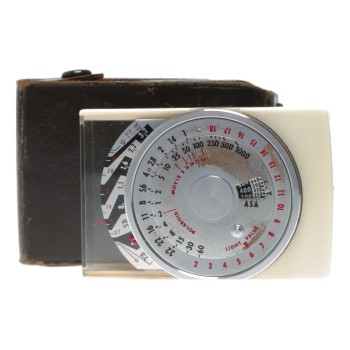 Sekonic 21B hand held light exposure f/stop meter vintage case