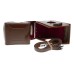 Rolleiflex TLR vintage film camera antique leather case with strap