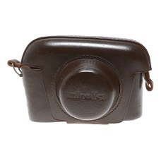 Minolta original vintage film camera antique leather case in used condition