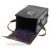 Purple velvet hard vintage film camera antique leather case in used condition